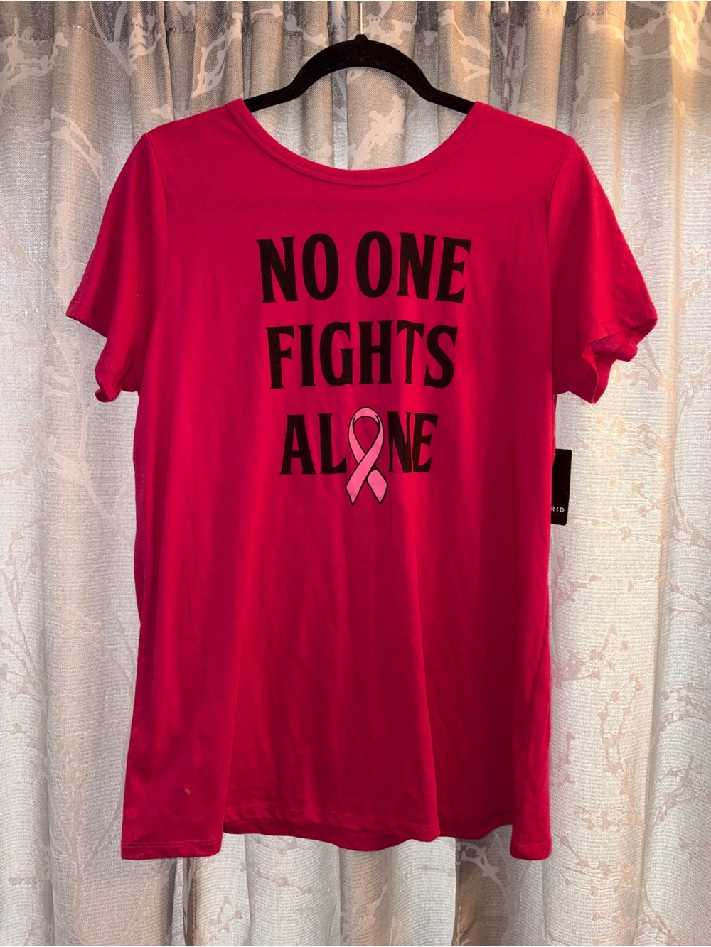torrid Hot Pink 'No One Fights Alone' Graphic Tee
